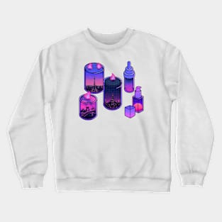 Retro cityscape candles Crewneck Sweatshirt